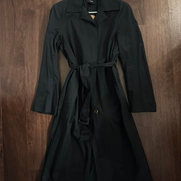 SYSTEM 시스템 블랙 트렌치코트