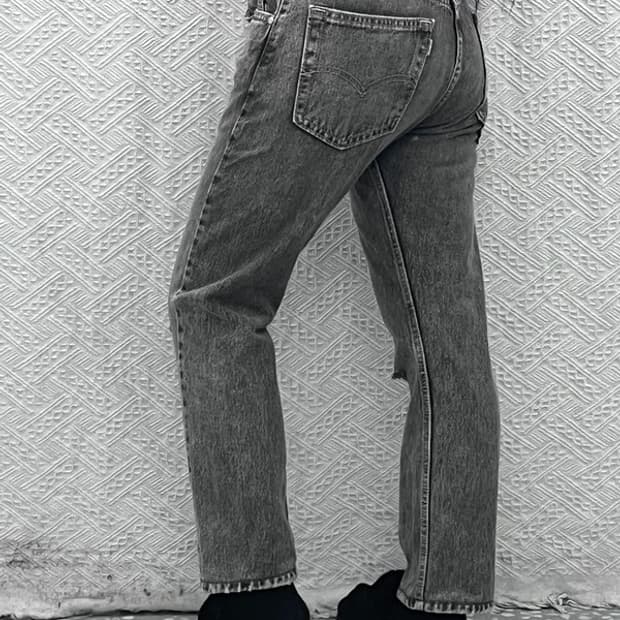 리바이스 실버탭 디스트로이드 흑청 데님팬츠 28인치 C08876