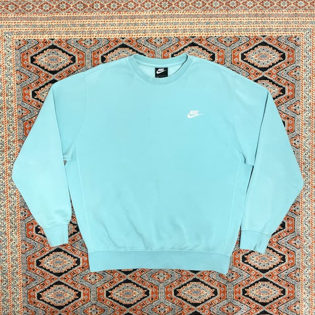 나이키 스몰로고 스카이블루 기모 맨투맨 남성XL 