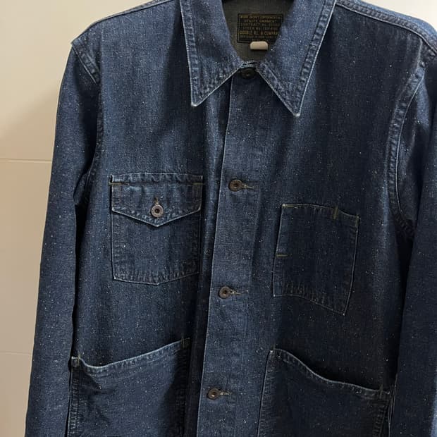 택포35) RRL 더블알엘 데님 밀리터리 워크자켓 M