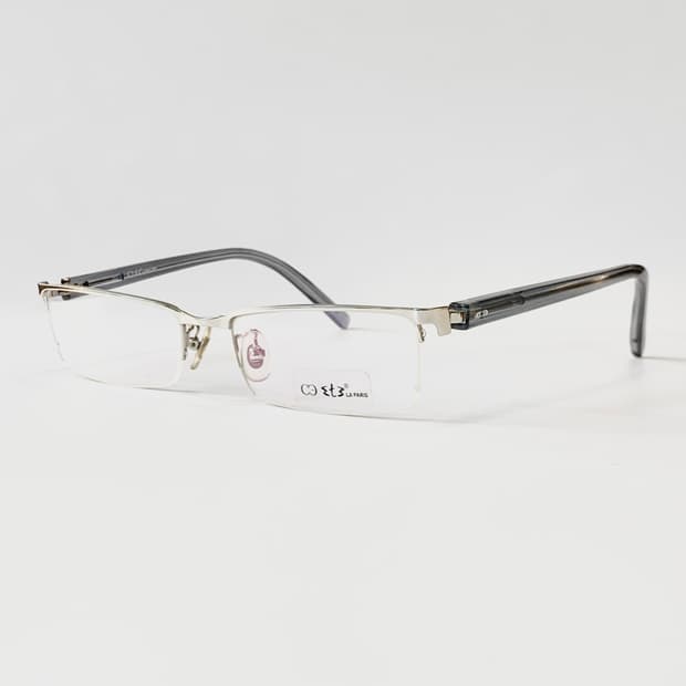 [픽키-638] 하프림 안경 실버 메탈 클래식 프레임