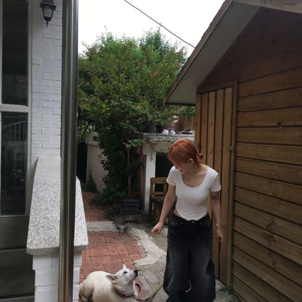 아워캐비넷 boy denim pants (black)