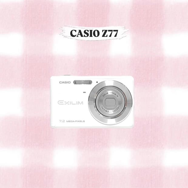 카시오 엑슬림 Z77 화이트 빈티지디카