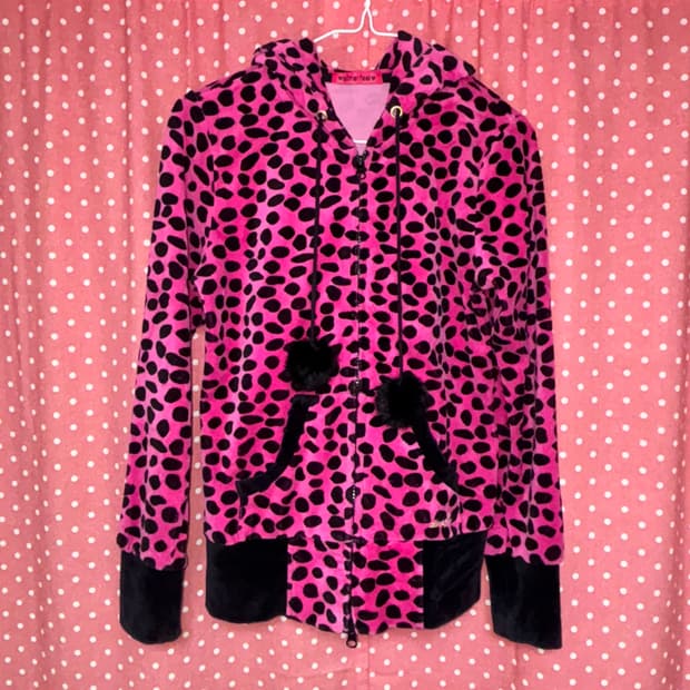 [aimerfeel] 에메필 레오파트 벨벳 트레이닝 집업