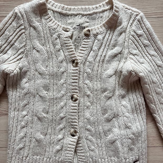 홀리스터 꽈배기 가디건