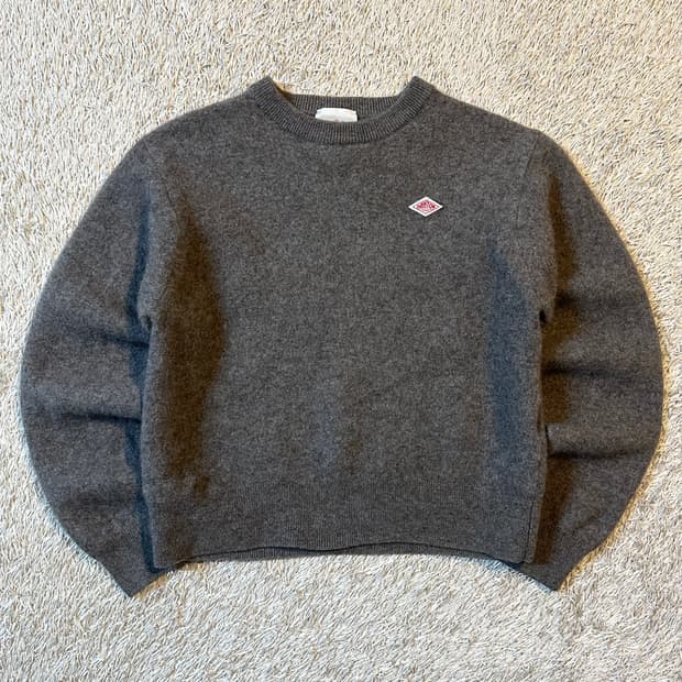 단톤 DANTON 울 크루넥 니트 다크브라운 38