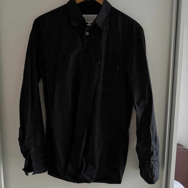 마르지엘라 스티치 셔츠 블랙