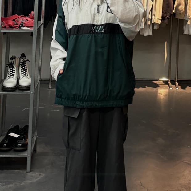 나이키 90s 올드스쿨 아노락 하프집업 웜업 자켓 A3850