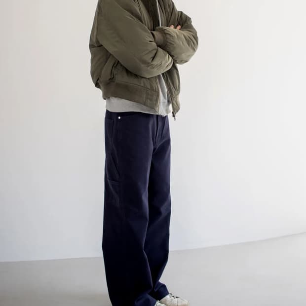 파세르 워시드 덕 코튼 페인터 팬츠 [네이비] L