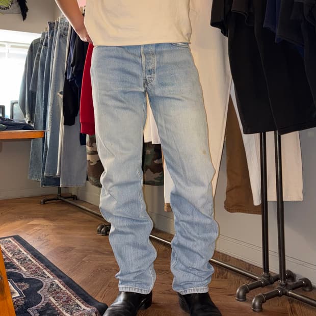 90’s Levi’s 501 USA denim hard washed