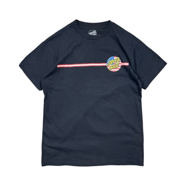 (M) 산타크루즈 블랙 백프린트 로고 반팔 티셔츠 T-095
