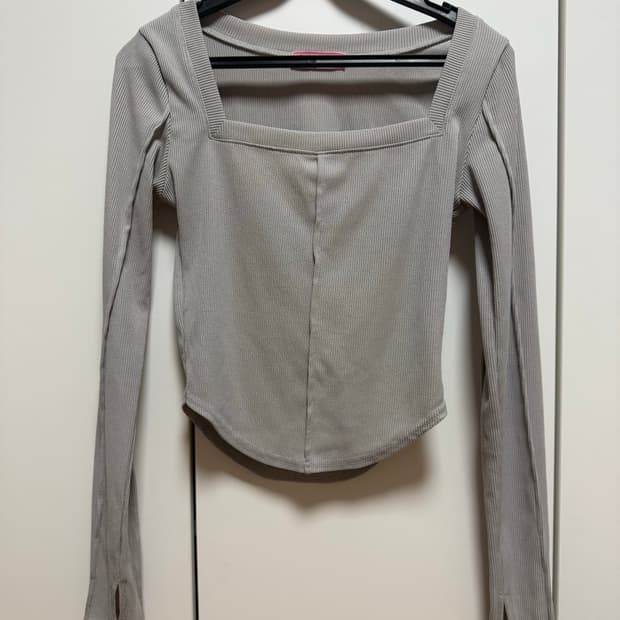 플리즈노팔로우 바비탑 ss버전 라이트그레이