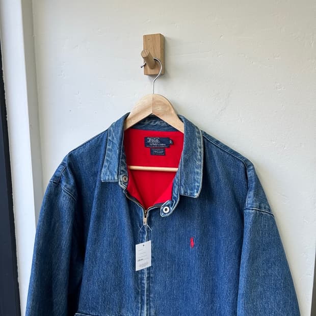 15512 - 80s 폴로 랄프로렌 데님 블루종 자켓