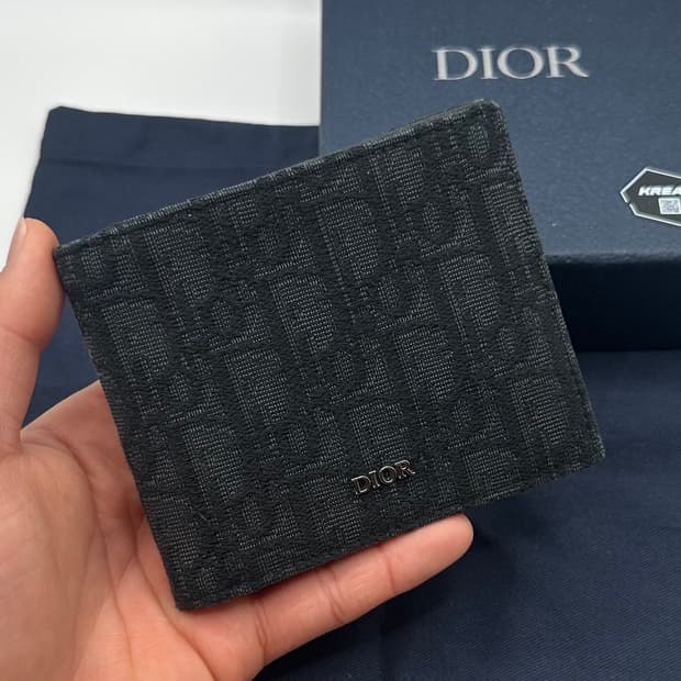 디올 오블리크 반지갑 블랙