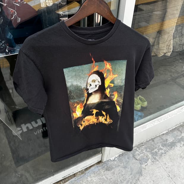 Mona Lisa Skull Graphic T-Shirt