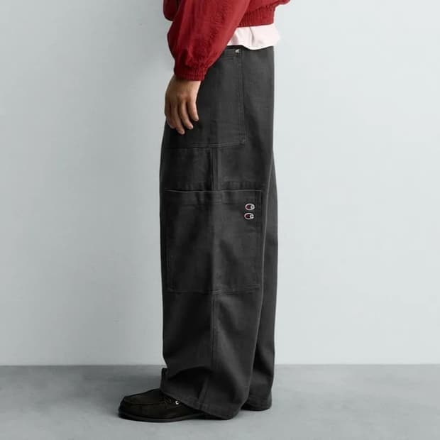 자라 드로우스트링 와이드 카고 팬츠 X 챔피온