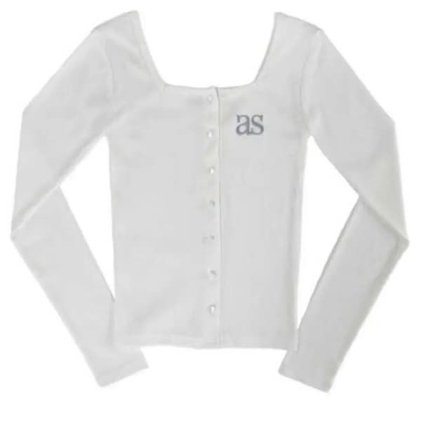 애즈온 시실리 가디건 화이트