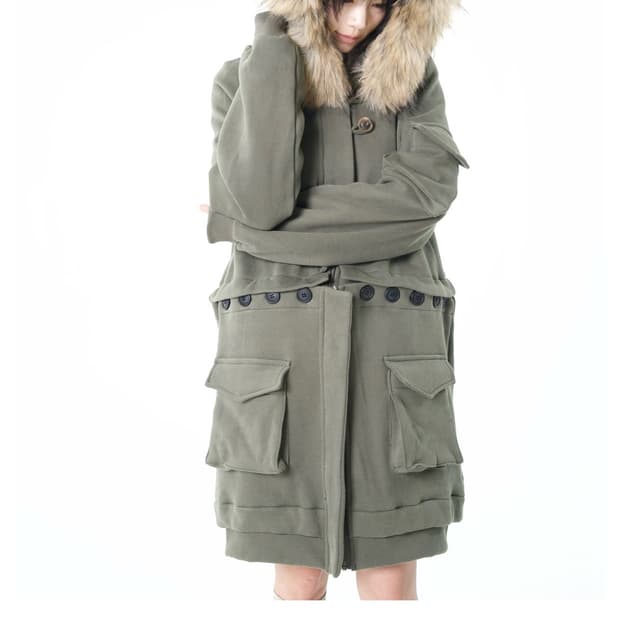 oshigh 오스하이 투웨이 퍼 후드 집업 카키