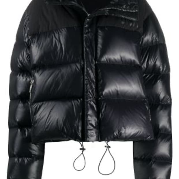 언라벨 프로젝트 배색 다운자켓