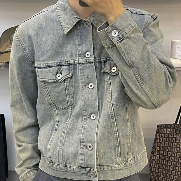 휴고 보스 데님 트러커 자켓