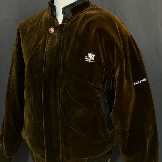 Black&white 브라운 벨벳 누빔 점퍼