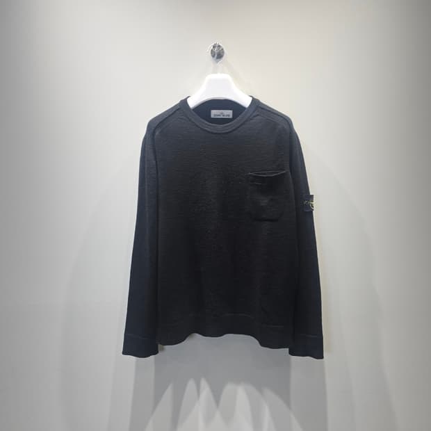 [중고/정품] 스톤 아일랜드 와팬 패치 포켓 니트 XXL