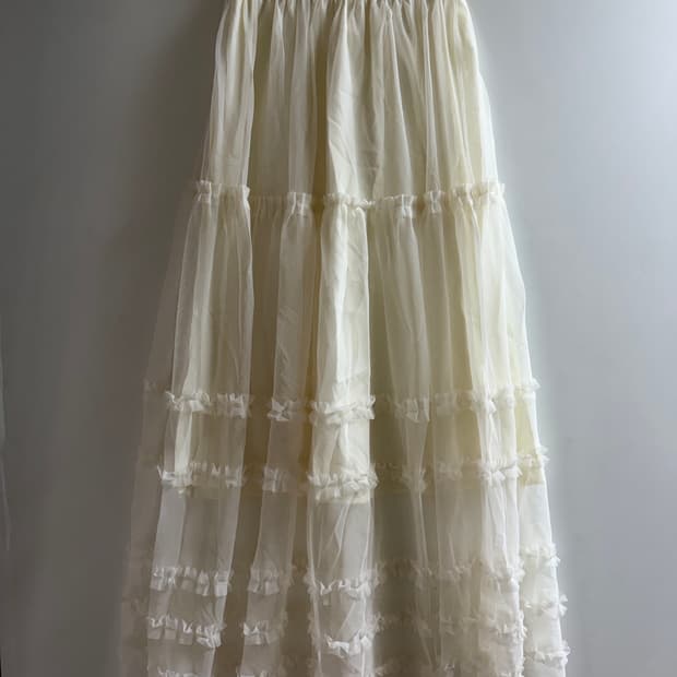 새상품 여자 봄 롱스커트 (아이보리)