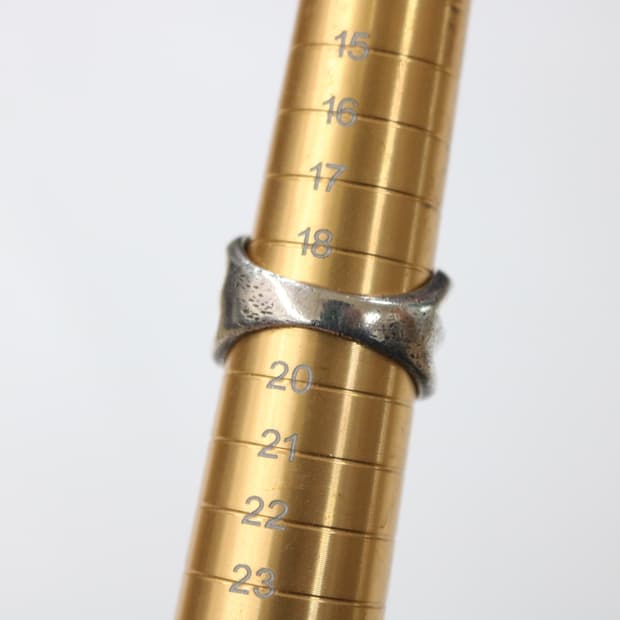 빈티지 실버 925 고딕 크로스 플로랄 오픈 워크 링