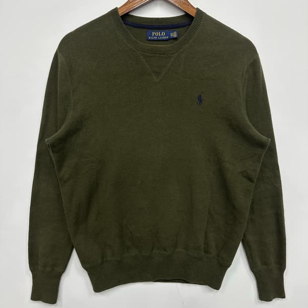 폴로 카키 니트 