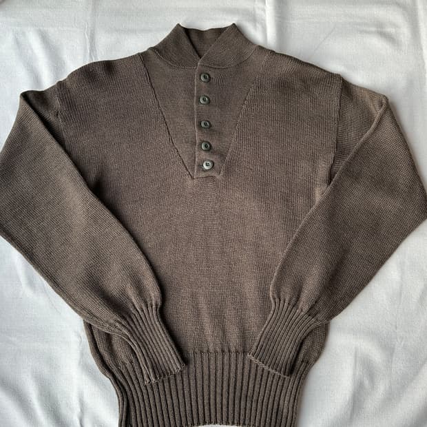 미군 5버튼 오리지널 울 니트 L