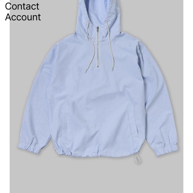 HALEENDHOOD 스트라이프 하프 집 후디 L사이즈