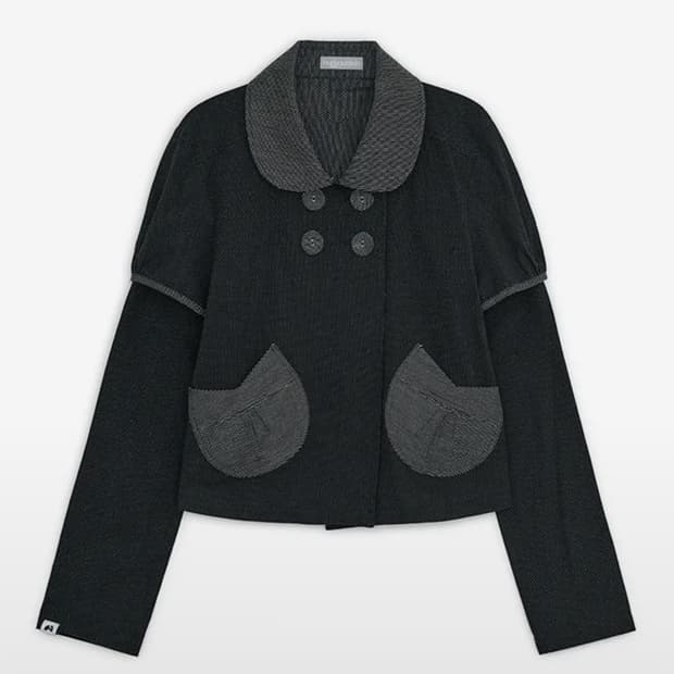 허그유어스킨 라운드자켓 블랙