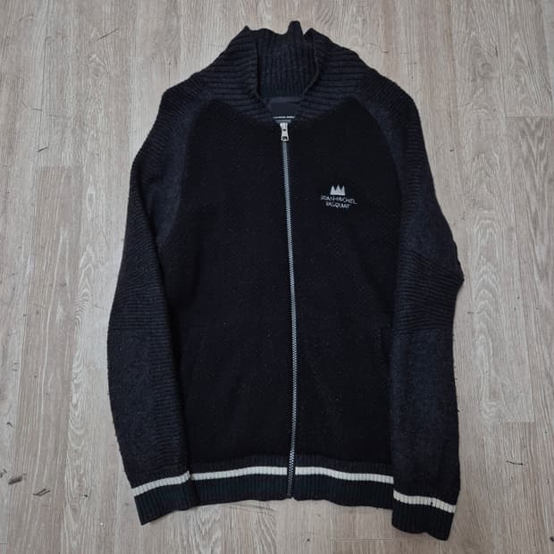 장미쉘바스키아 카라 니트집업 M(95)