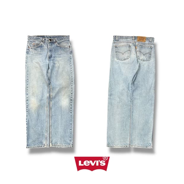  USA 리바이스 505 오렌지 블랭크탭 데님팬츠 y13616