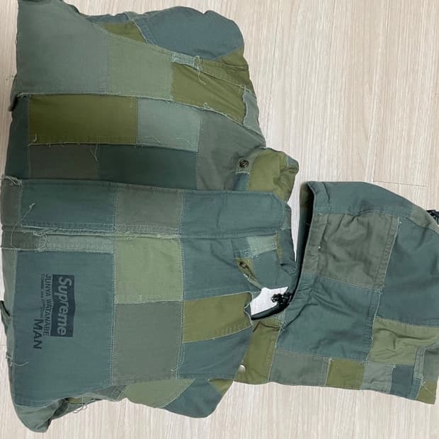 [M] 슈프림 x 준야 와타나베 꼼데가르송 맨 패치워크 퍼피 재킷 올리브