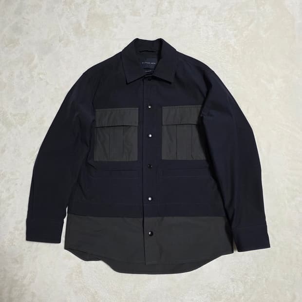 (M)티아이포맨 포켓 배색 셔츠형 자켓