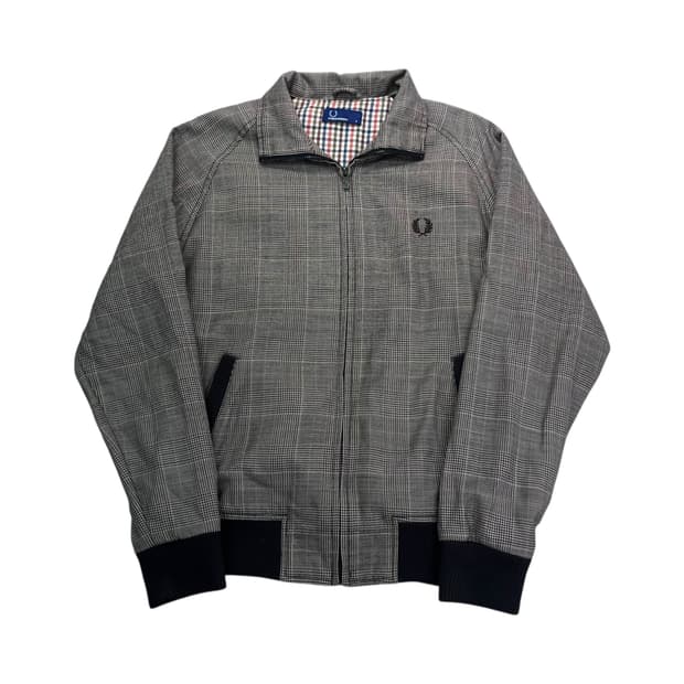 95 프레드페리 빈티지 패턴 블루종 자켓
