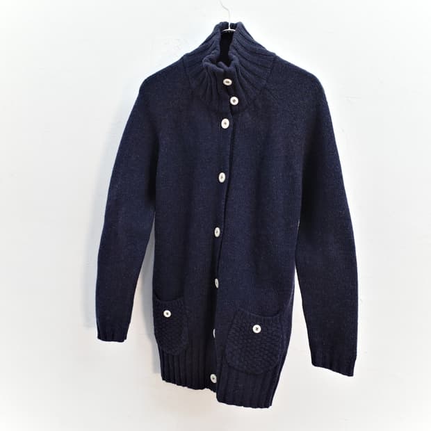heavy wool knit cardigan