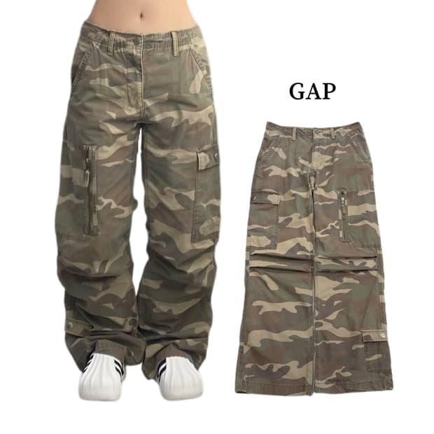 GAP 갭 00s Y2K 카모 와이드 카고팬츠