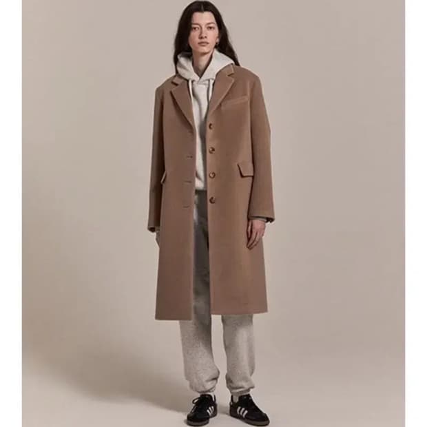 샵엠 클래식 캐시미어 코트 브라운 38