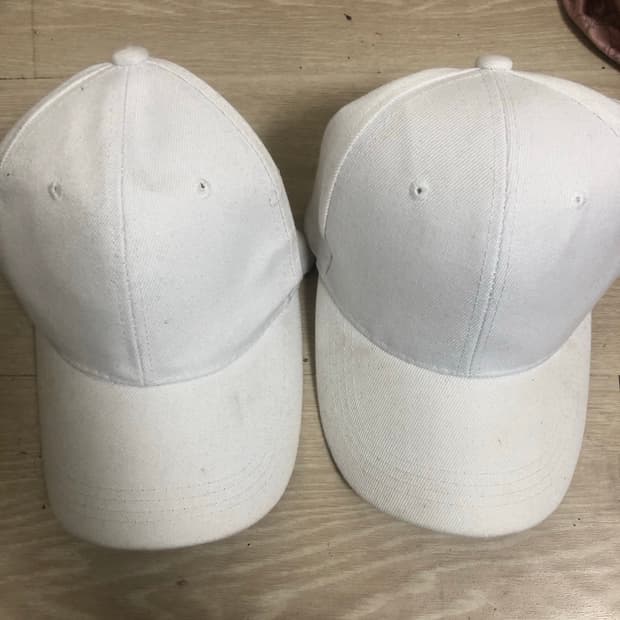 무지 화이트 볼캡 모자 Free 사이즈