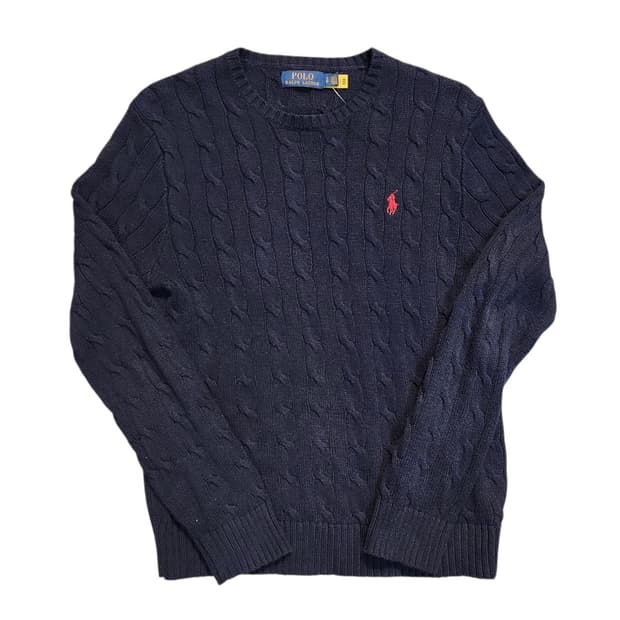 폴로 랄프로렌 케이블 니트 네이비 (S)
