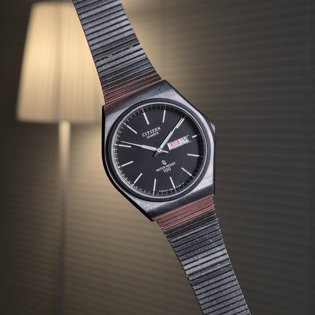 80's Vintage Citizen Black Dial Quartz
