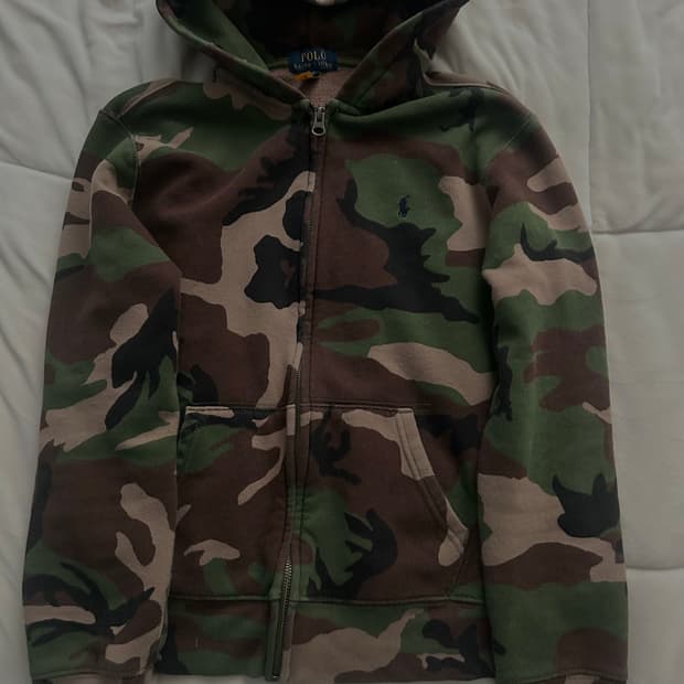 (무료배송)정품 폴로 랄프로렌 카모 후드집업