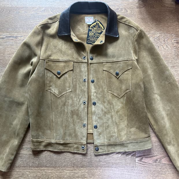 리얼맥코이 웨스턴 레더 자켓 40 팝니다