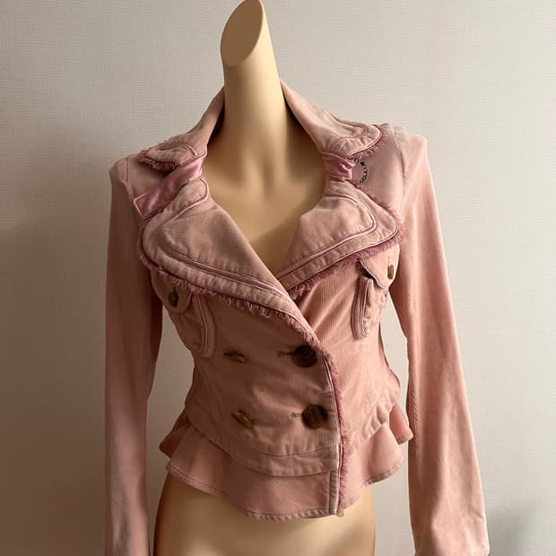 Oz2nd (오즈세컨) Pink suede jacket