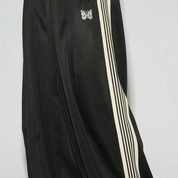 니들스 별주 폴리트랙팬츠 블랙화이트 xs