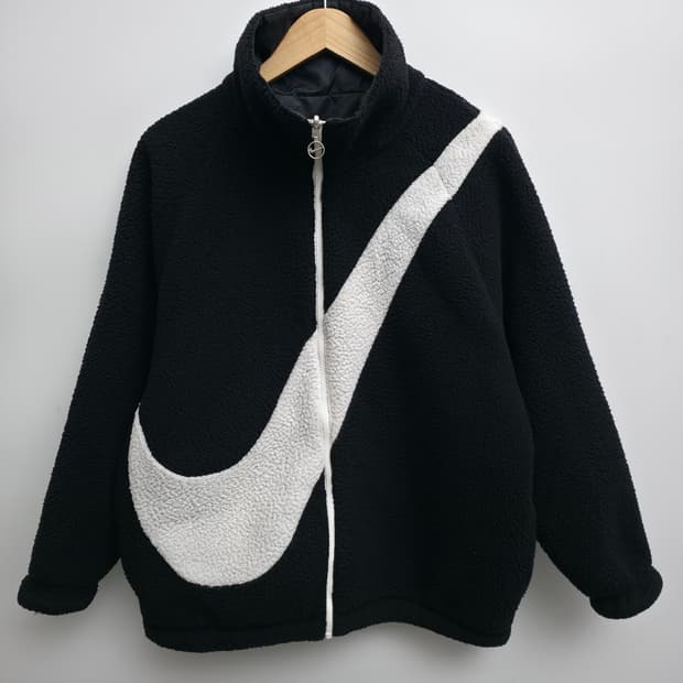 [S] 나이키 리버시블 스우시 플리스 자켓 블랙