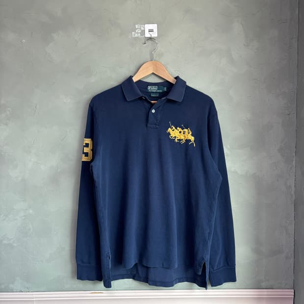 폴로 랄프로렌 빅포니 카라티 롱슬리브 네이비