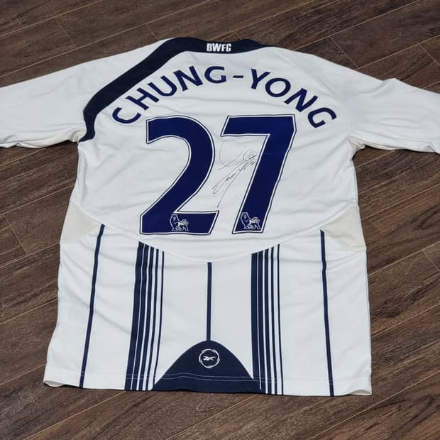 볼튼 원더러스 09 10 리복 이청용 싸인 유니폼 M